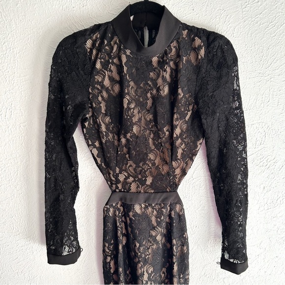 House of CB London Tahne Black Lace Backless Midi Dress XS - Picture 3 of 9
